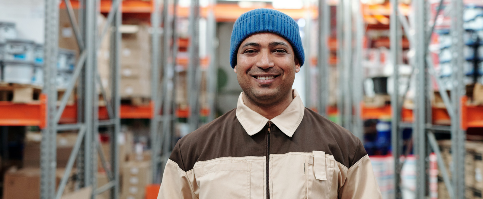 Smiling Warehouse Worker